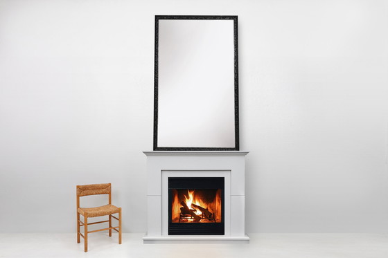 Image 1 of Grand miroir de cheminée en chêne noir baroque, France vers 1850 1850