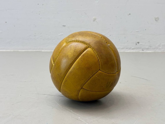 Image 1 of Very rare vintage leather ball, solid ball (medicine ball), 1.500 kg, 1960s