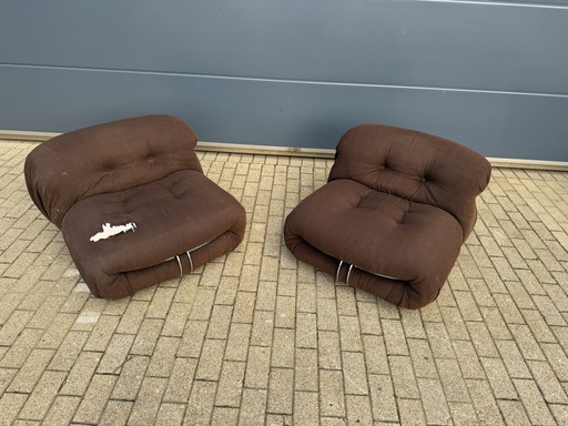 Cassina Soriana originale des années 1970 2x 1 place Tobia & Afra Scarpa