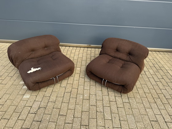 Image 1 of Cassina Soriana originale des années 1970 2x 1 place Tobia & Afra Scarpa