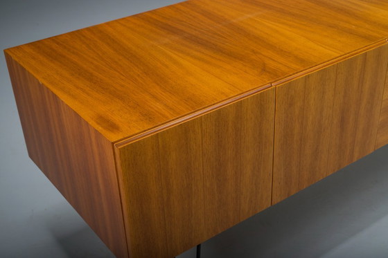 Image 1 of  Mid-Century Wall Unit Cabinet and Sideboard in Walunt, 1970s, Set of 2