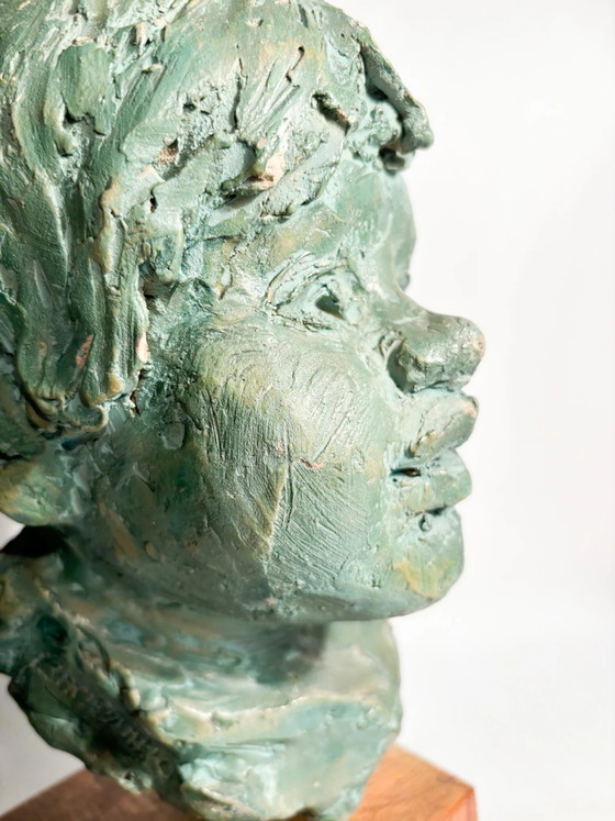 Bruno Bambacaro 1970s Terracotta Bust Sculpture of a Young Man (photo 11 of 15)