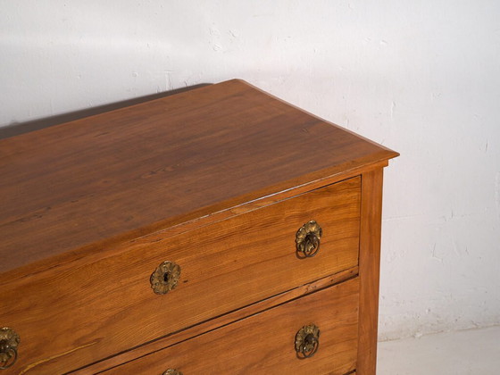 Cassettiera Biedermeier antica con ferramenta a forma di fiore (c.1850) #62 – Cassettiere (photo 11 of 40)