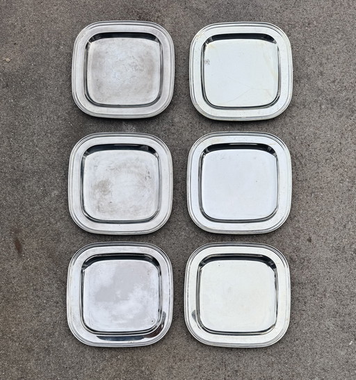 Piattini in metallo argentato degli anni '80