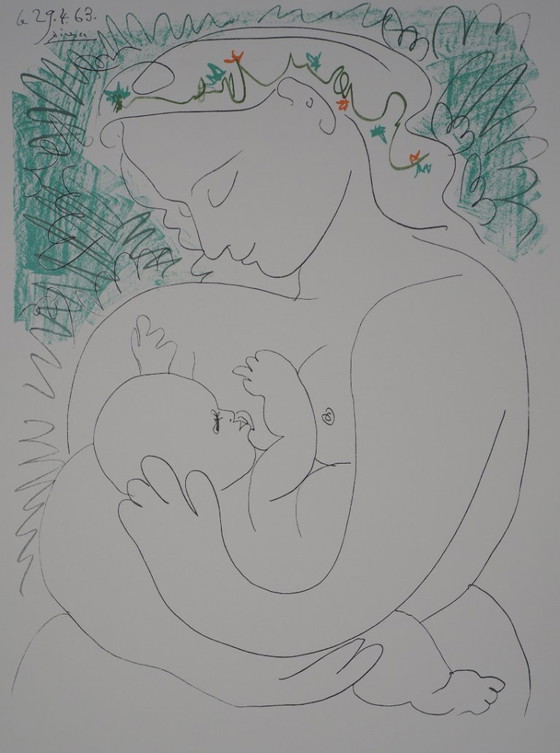 Pablo Picasso (1881-1973) (after) The Bouquet of Peace, Signed color lithograph – Lithographs & prints, Paper (photo 8 of 9)