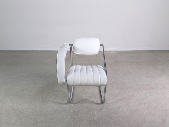 Image 1 of Eileen Grijze non-conformistische stoel, wit, Vereinigte Werkstätten München