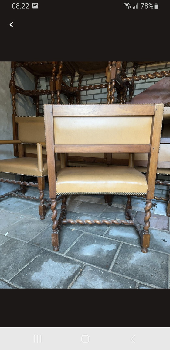 Image 1 of 14 antique twisted chairs