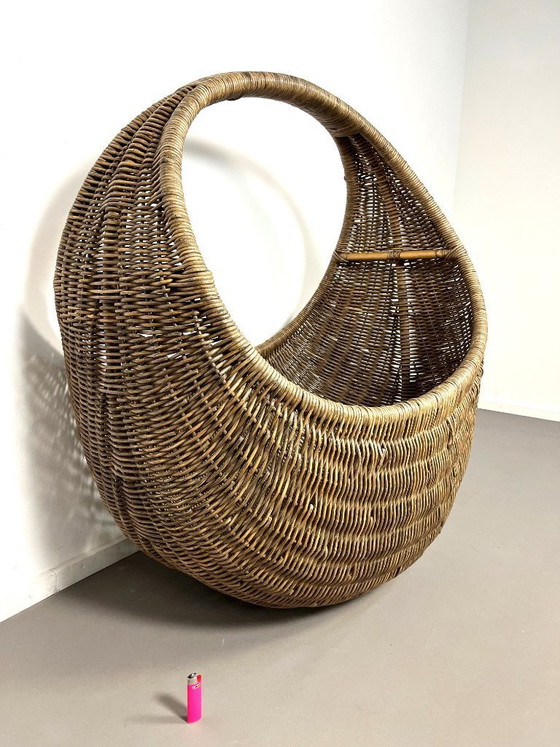 Image 1 of Rare panier en osier XXL de Rohé Noordwolde, Pays-Bas, années 1960