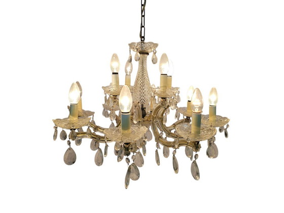 Image 1 of Kronleuchter – 12-armig – Venezianisch – Kristallglas – Italienisch – 1950er Jahre