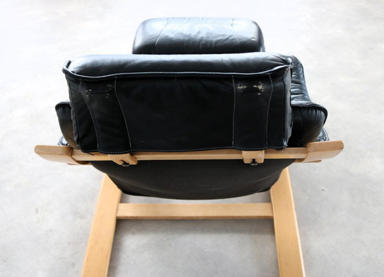 Image 1 of Vintage Swedish armchair with footstool