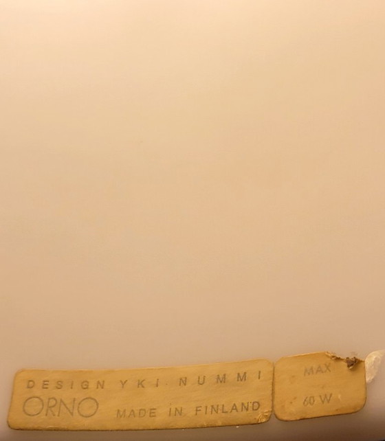 Yki Nummi Kuplat hanglamp voor Orno, Finland 1960 – stockmann orno, Hanglampen, Plastic, Brass (photo 7 of 7)