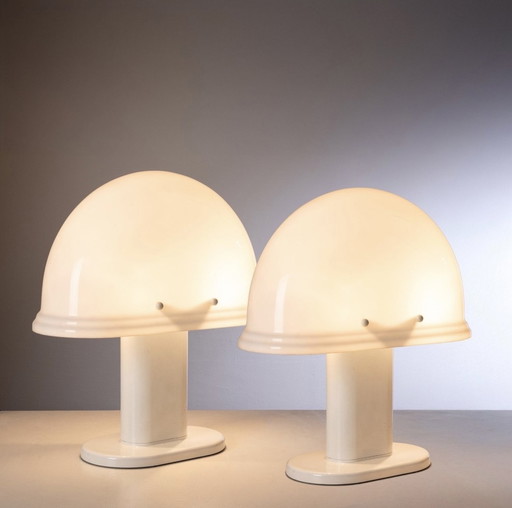 2x Rodolfo Bonetto lamps model 4054 published by IGuzzini, Italian design from the 70s