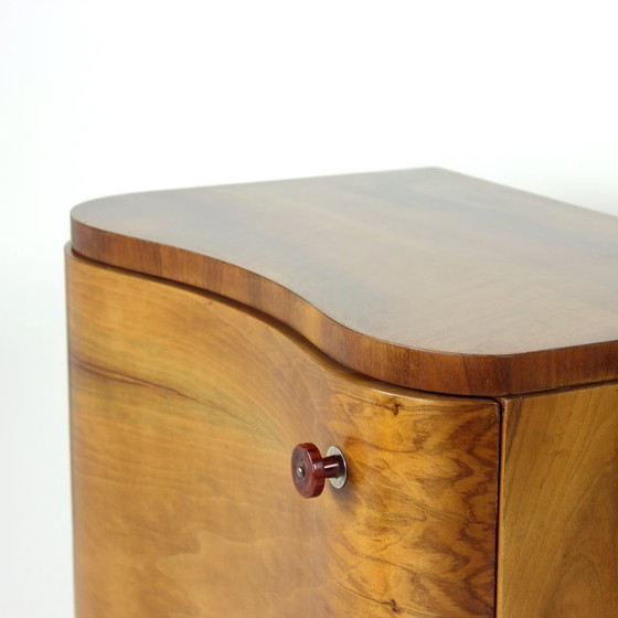 Image 1 of Art Deco nachtkastjes van Jindřich Halabala voor Up Závody, jaren dertig