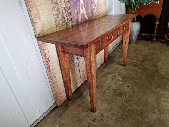 Image 1 of Klassiek Engels-country sidetable, wandconsole, haltafel, afm. 120x40cm en 69cm hoog