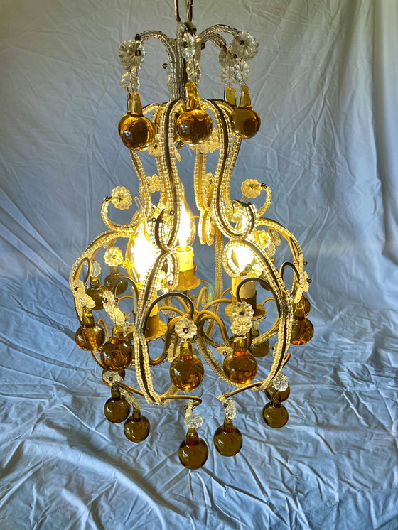 Image 1 of Lampadario di cristallo barocco