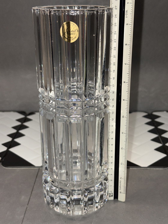 Image 1 of Christal d'Arques Napoleon - Vaas (2) - Longchamp - Kristal Frankrijk - Mid-century modern - 1970-1980