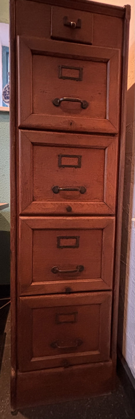 Vintage Filing Cabinet Art Deco/Early Industrial - 1920s – Metal, Wood (photo 14 of 14)