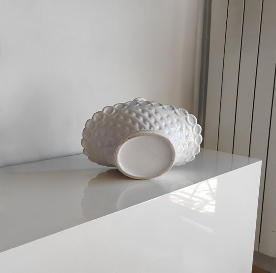 Centrotavola / Cesto in ceramica Art Déco Manises – Terracotta bianca intrecciata – Oggetti decorativi (photo 8 of 12)