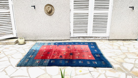 Image 1 of Alfombra Gabbeh 100% Lana Años 80-90 - 144×195 cm