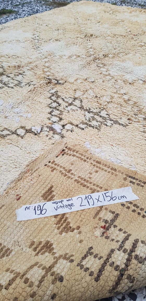 Image 1 of Handgeknoopt Berber kleed wol 219x156cm