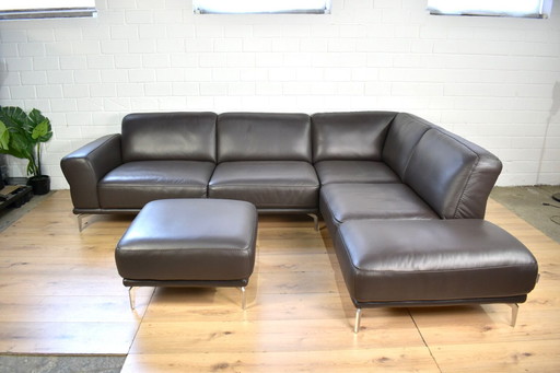 Leder Sofa Montanaa Willi Schillig Met Kruk Leder Bank Leder Hoekbank Sofa Hoekbank