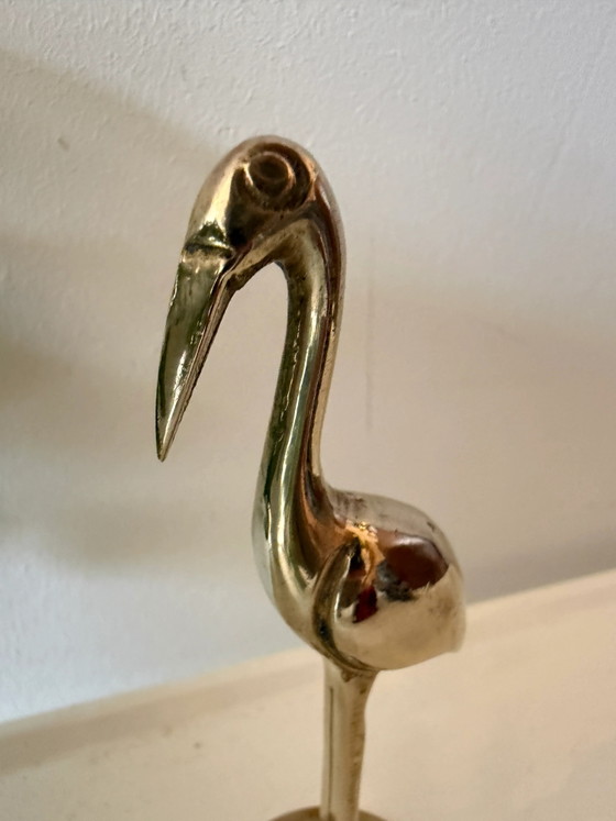 Messing Flamingo – Bildhauerei, Brass, Vintage (photo 2 of 4)