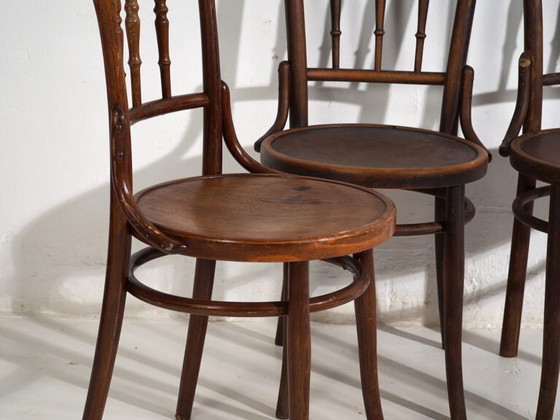 Antique Viennese style chairs (c.1920). Set of 4 pieces #4 – Dining chairs (photo 18 of 40)