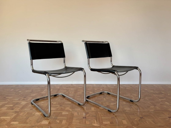 Image 1 of S33 Stoelen van Mart Stam voor Thonet, jaren 80, set van 2