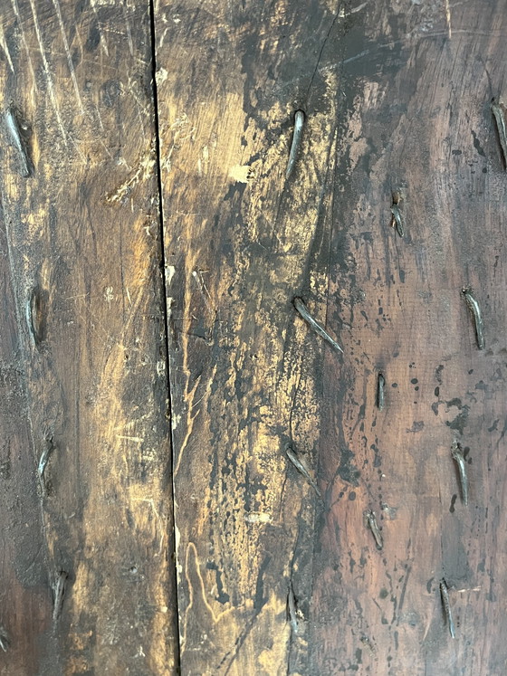 Image 1 of Autentico pannello murale Jharokha intagliato a mano in legno/rame, India