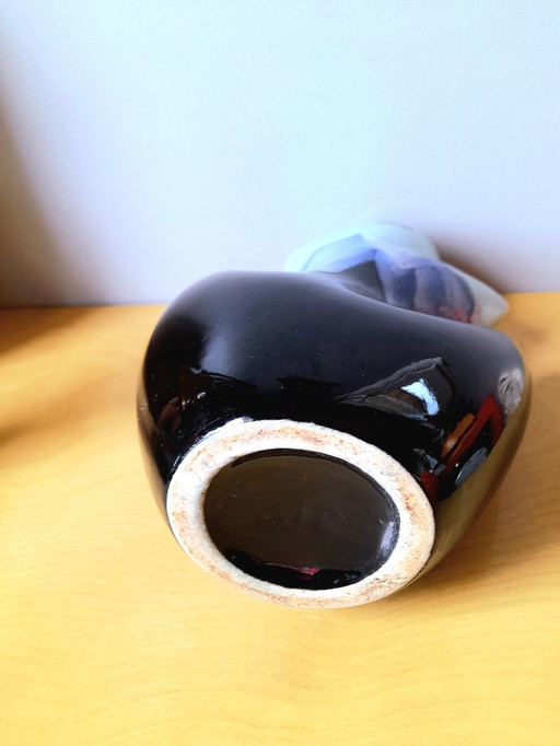 Vase aus geflammtem Steinzeug 1960