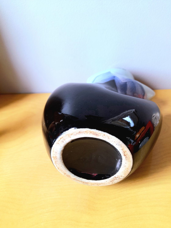 Image 1 of Vase aus geflammtem Steinzeug 1960