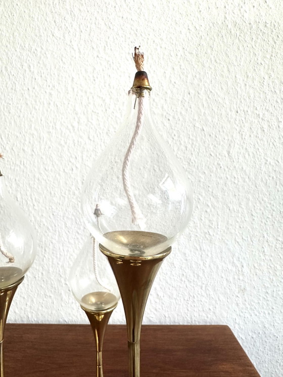 Image 1 of Freddie Andersen « Clear Drops » – ensemble de trois lampes à huile