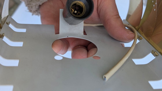 Image 1 of Applique scultorea in ottone – Werner Schou per Coronell Elektro