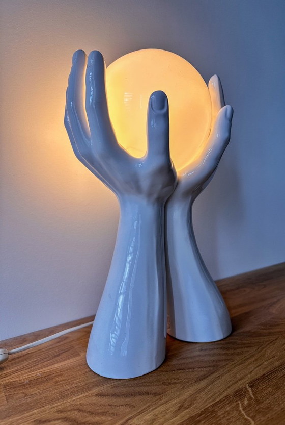 Unique vintage lamp – Table lamps, Ceramic, Glass (photo 11 of 12)