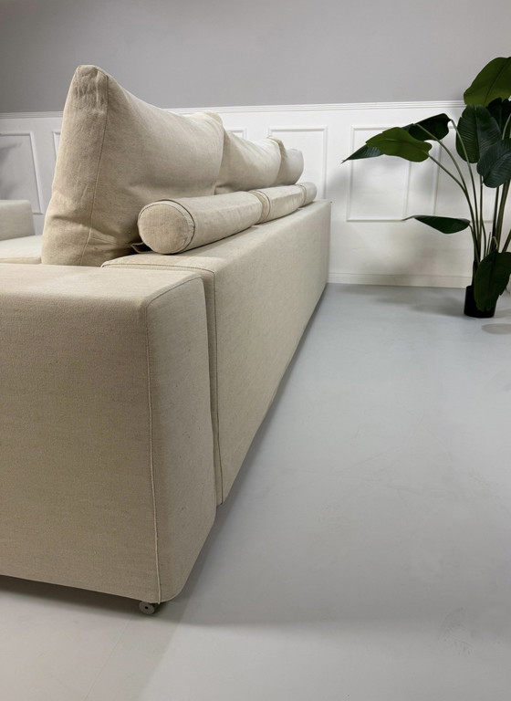 Image 1 of Flexform Groundpiece Designer Sofa Stoff Beige Couch Ecksofa