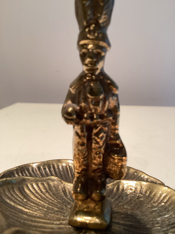 Rare vintage brass Jenny Jones candle holder - Welsh Lady/Folklore. (photo 7 of 7)