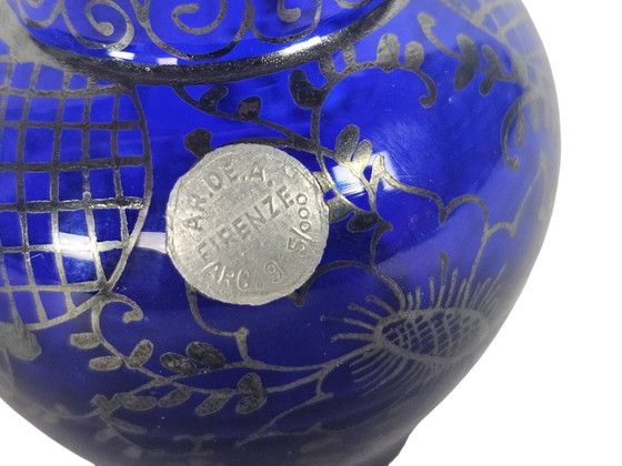 Image 1 of AR.DE.A. - small vase - cobalt blue - silver - Italy (Florence) - 60s