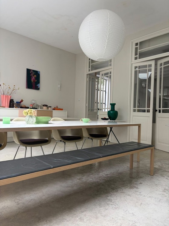 Banc Slim Plus extra long de Bertjan Pot pour Arco, Bois, Cuir, Beige, Modern (photo 5 sur 12)