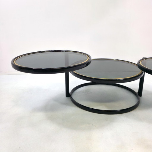 Table basse réglable Milo Baughman, 3 parties