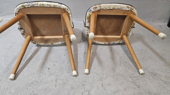 Image 1 of Set of 2 vintage Disney fairy tale children's chair Skai cover 1950s