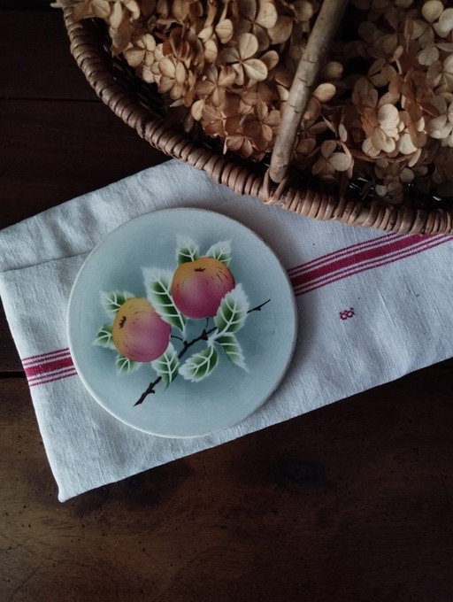 Salvamanteles pequeño y redondo de loza