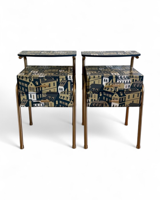 Image 1 of Comodini vintage ricoperti con Emma's Apartment di Mini Moderns | The Vintage Vibe