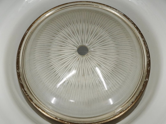 Lampada da tavolo italiana Space Age in vetro bianco anni '70 – Lampade da tavolo, Metallo (photo 7 of 9)