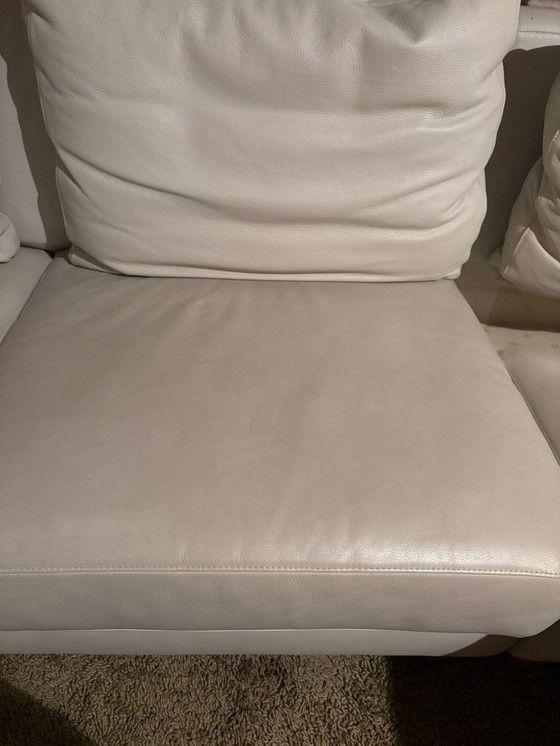 Image 1 of Machalke Sofa – Weißes Ledersofa, 4-Sitzer
