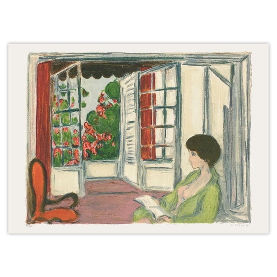 Image 1 of André COTTAVOZ Donna in un interno Litografia firmata 1985