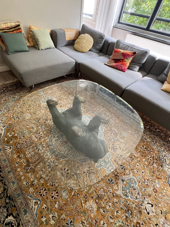 Image 1 of Table basse vintage ours en verre