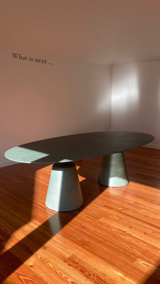 2023 Mdf Italia Rock Table Oval - Green