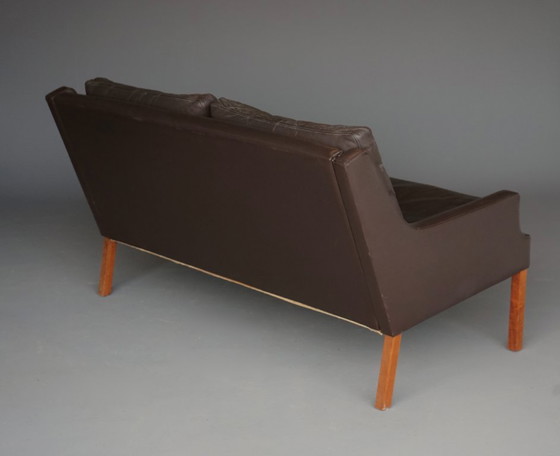 Image 1 of Sofá danés de dos plazas de cuero de Georg Thams, Dinamarca, década de 1960