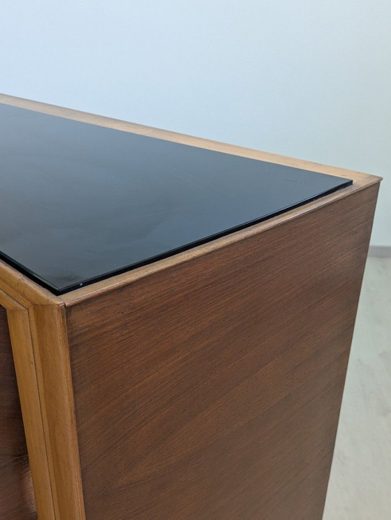 Image 1 of Dassi - Vittorio Dassi - Table d'appoint - Cristal, Bois, Laiton - Intérieur miroir