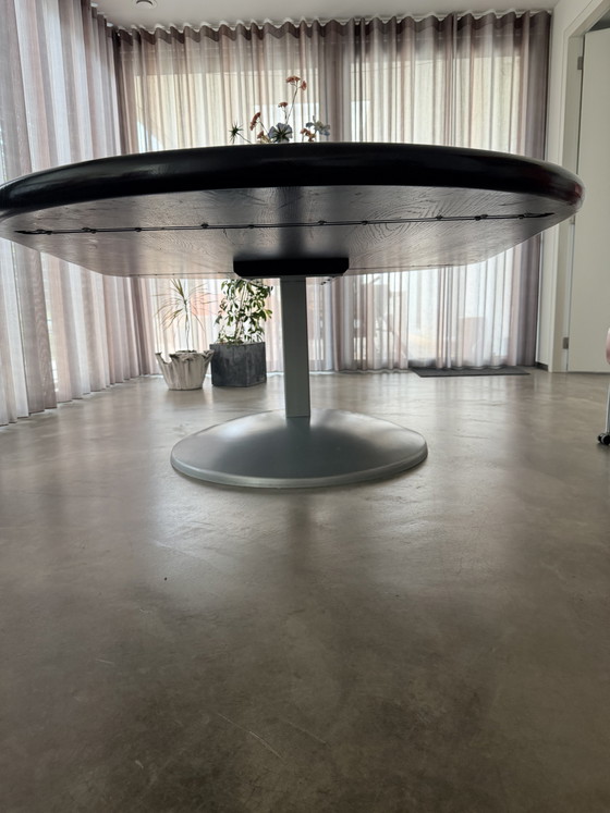 Table de salle à manger en forme d'œuf 250x150cm Chêne tabac – Salles à manger complètes, Wood (photo 5 of 9)